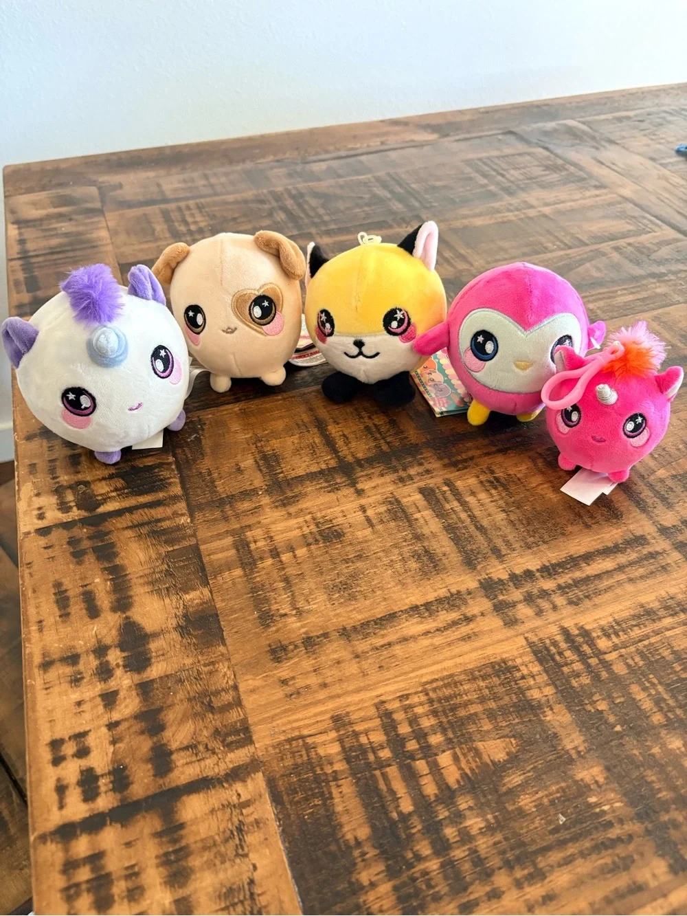 Squish animals Plush Round Small Pets - Assorted Purple, Cream, Yellow, Pink